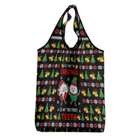 My Two Front Teeth Christmas Design Grocery Bag Xmas Holiday Patterns - Wonder Print Shop