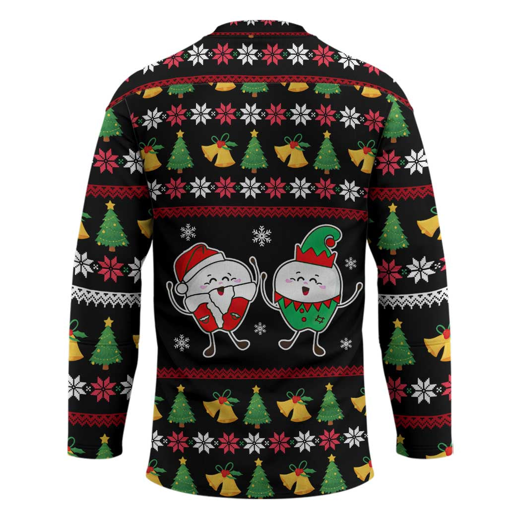 My Two Front Teeth Christmas Design Hockey Jersey Xmas Holiday Patterns - Wonder Print Shop