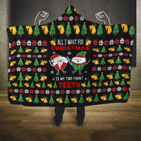 My Two Front Teeth Christmas Design Hooded Blanket Xmas Holiday Patterns - Wonder Print Shop