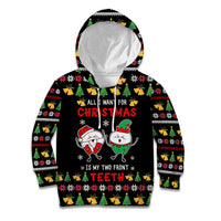 My Two Front Teeth Christmas Design Kid Hoodie Xmas Holiday Patterns - Wonder Print Shop