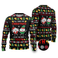 My Two Front Teeth Christmas Design Ugly Christmas Sweater Xmas Holiday Patterns - Wonder Print Shop