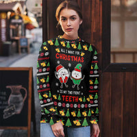 My Two Front Teeth Christmas Design Ugly Christmas Sweater Xmas Holiday Patterns - Wonder Print Shop