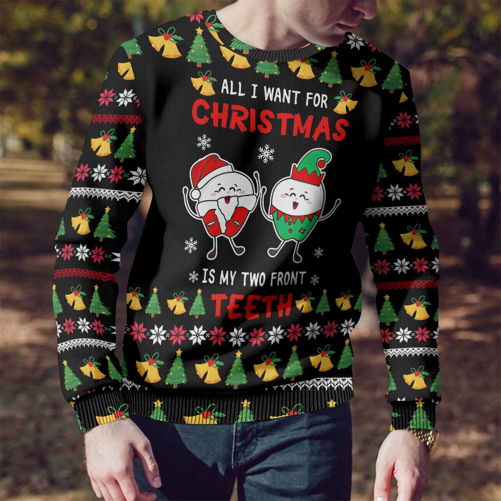 My Two Front Teeth Christmas Design Ugly Christmas Sweater Xmas Holiday Patterns - Wonder Print Shop
