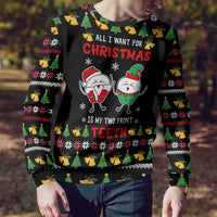 My Two Front Teeth Christmas Design Ugly Christmas Sweater Xmas Holiday Patterns - Wonder Print Shop