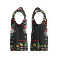 My Two Front Teeth Christmas Design Christmas Knitted V-Neck Vest Xmas Holiday Patterns - Wonder Print Shop