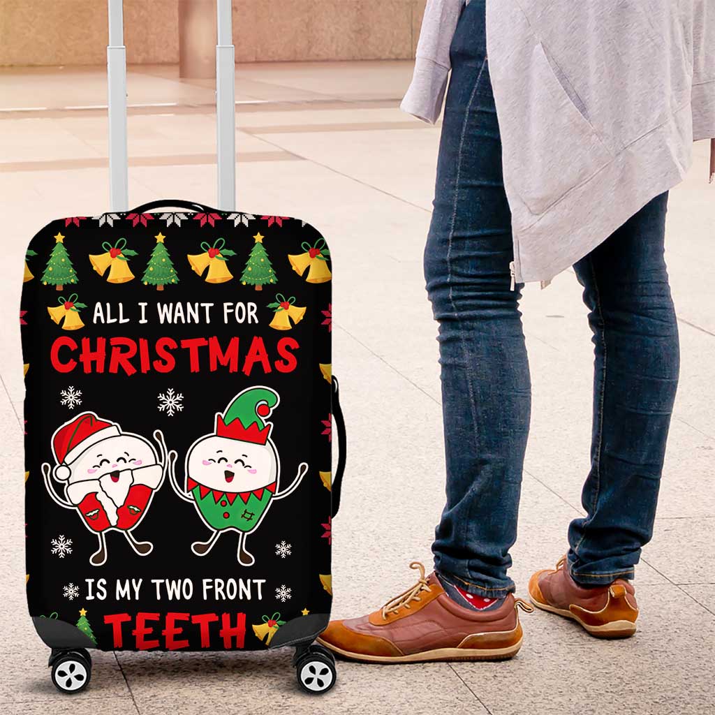 My Two Front Teeth Christmas Design Luggage Cover Xmas Holiday Patterns - Wonder Print Shop