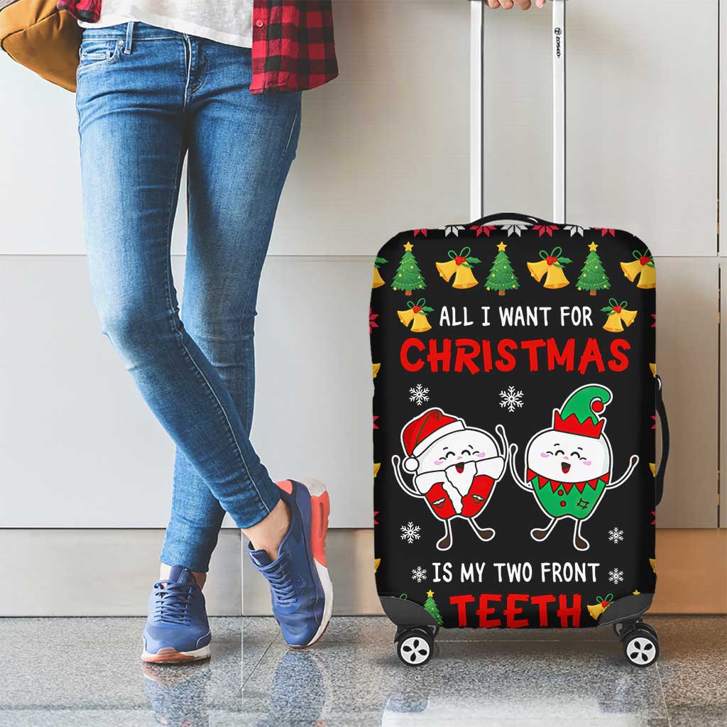 My Two Front Teeth Christmas Design Luggage Cover Xmas Holiday Patterns - Wonder Print Shop