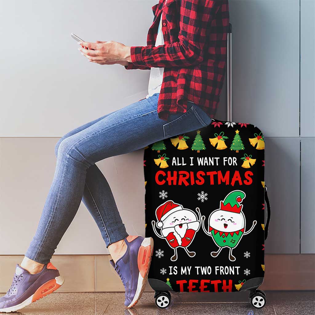 My Two Front Teeth Christmas Design Luggage Cover Xmas Holiday Patterns - Wonder Print Shop