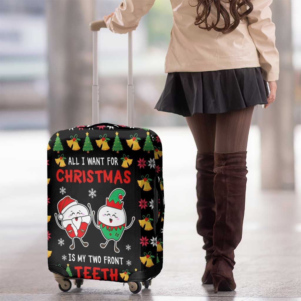 My Two Front Teeth Christmas Design Luggage Cover Xmas Holiday Patterns - Wonder Print Shop