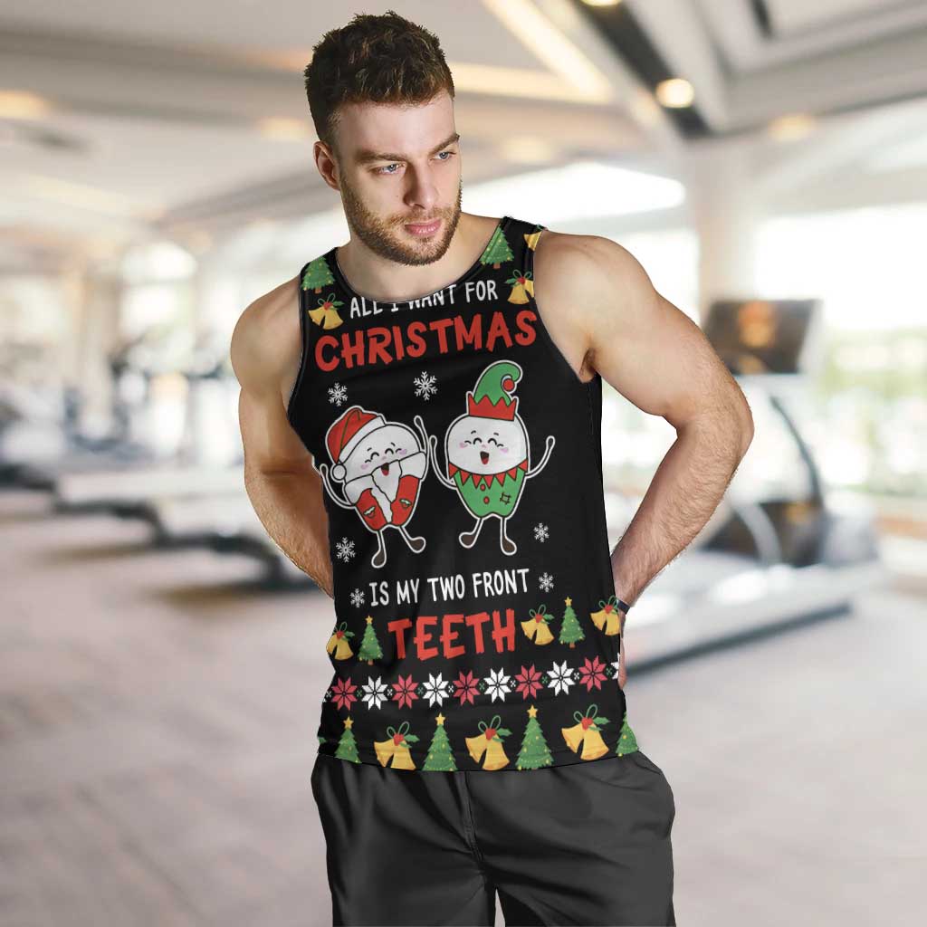 My Two Front Teeth Christmas Design Men Tank Top Xmas Holiday Patterns - Wonder Print Shop