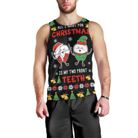 My Two Front Teeth Christmas Design Men Tank Top Xmas Holiday Patterns - Wonder Print Shop