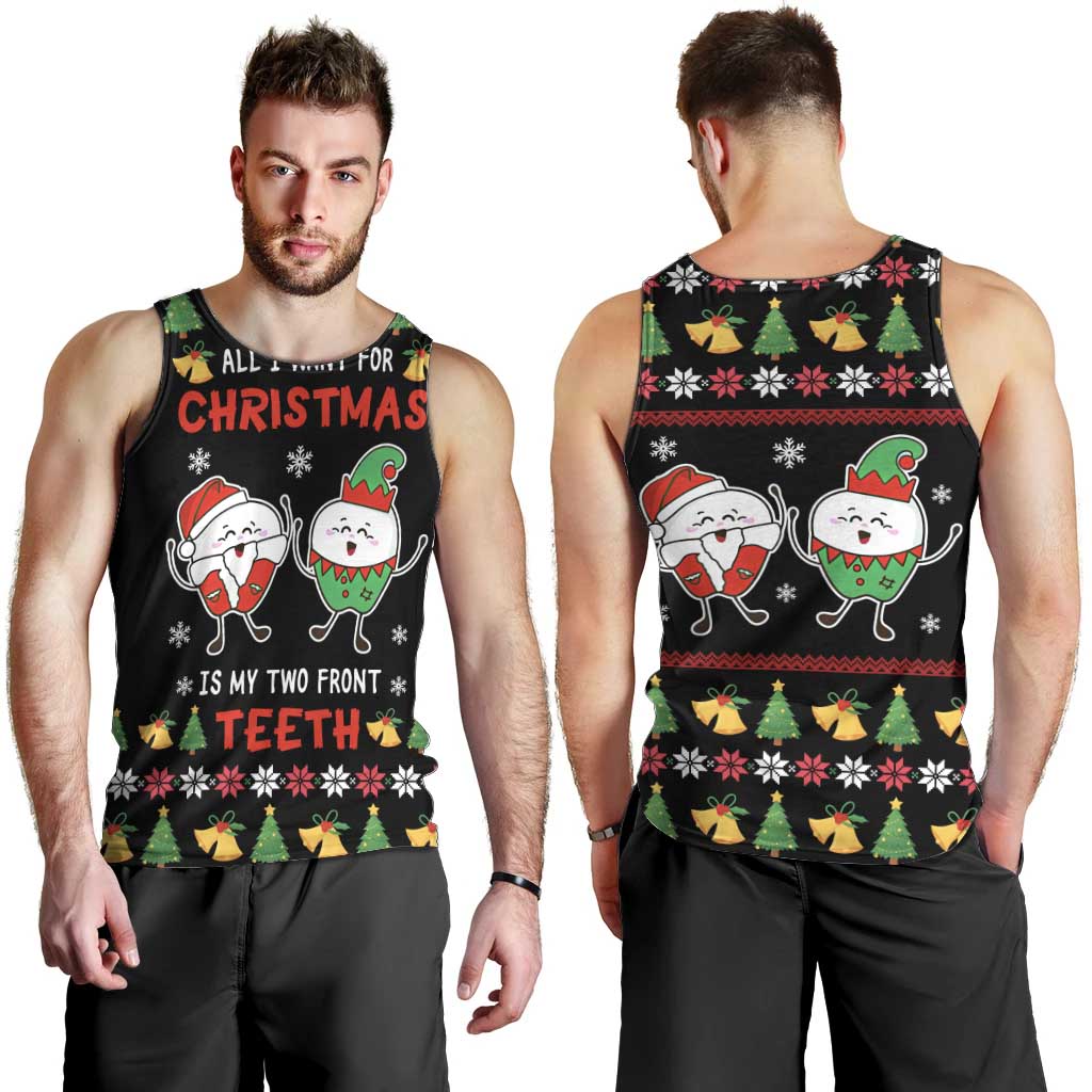 My Two Front Teeth Christmas Design Men Tank Top Xmas Holiday Patterns - Wonder Print Shop
