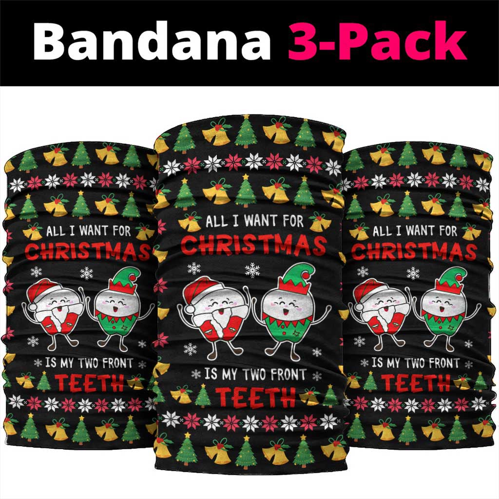 My Two Front Teeth Christmas Design Neck Gaiter Xmas Holiday Patterns - Wonder Print Shop