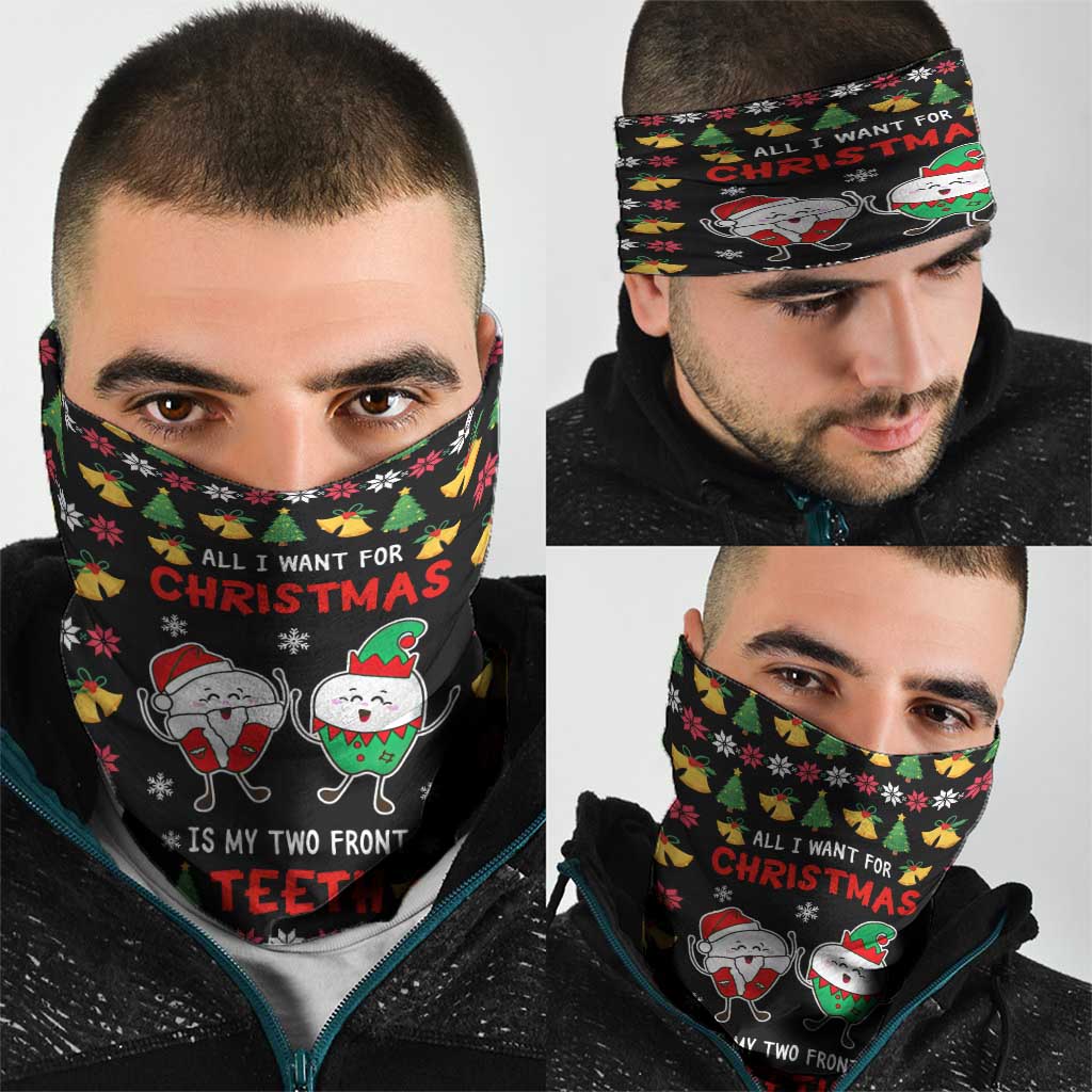 My Two Front Teeth Christmas Design Neck Gaiter Xmas Holiday Patterns - Wonder Print Shop