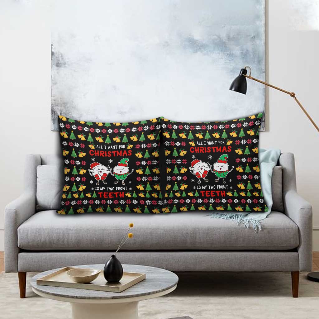 My Two Front Teeth Christmas Design Pillow Cover Xmas Holiday Patterns - Wonder Print Shop