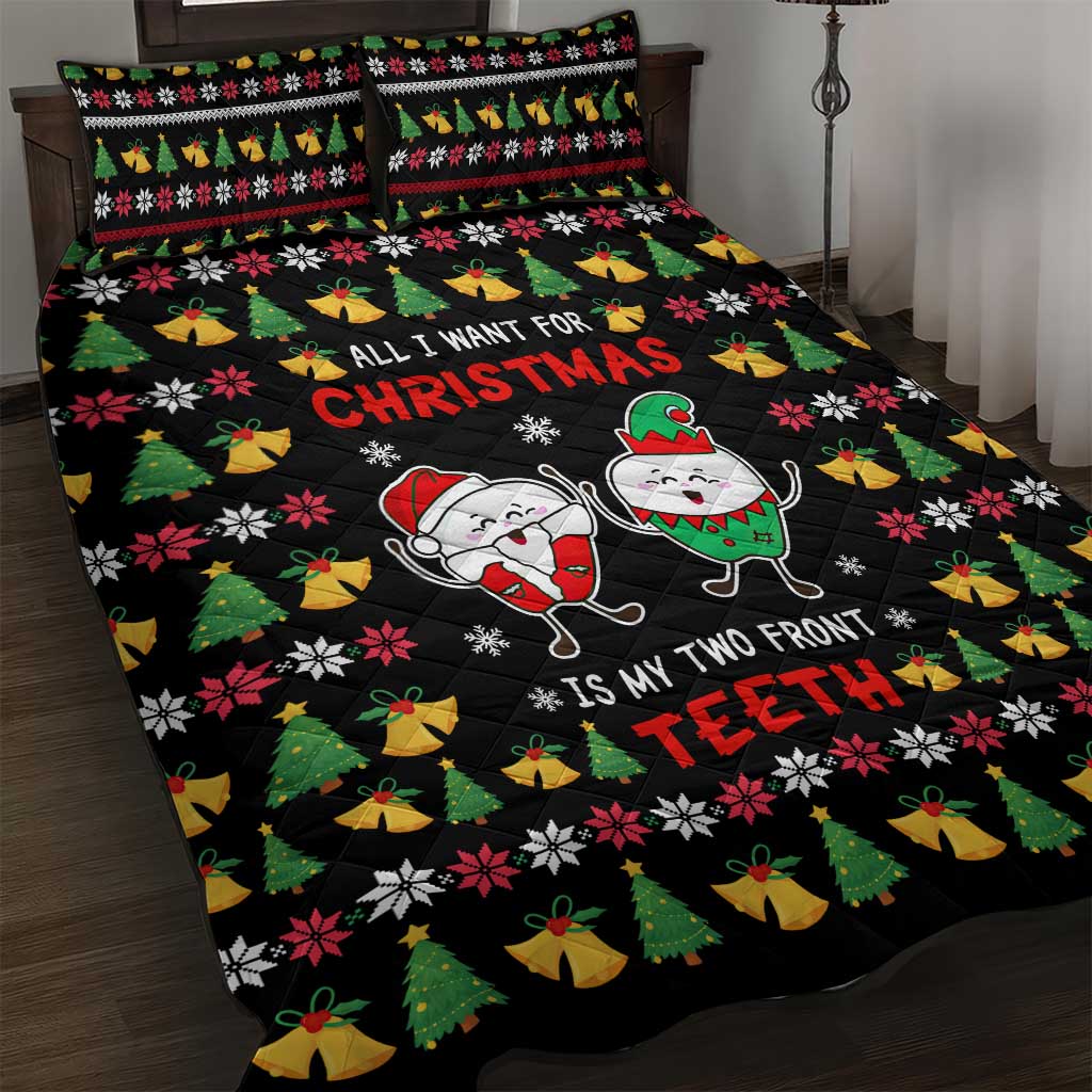 My Two Front Teeth Christmas Design Quilt Bed Set Xmas Holiday Patterns - Wonder Print Shop