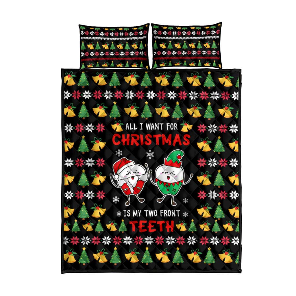My Two Front Teeth Christmas Design Quilt Bed Set Xmas Holiday Patterns - Wonder Print Shop