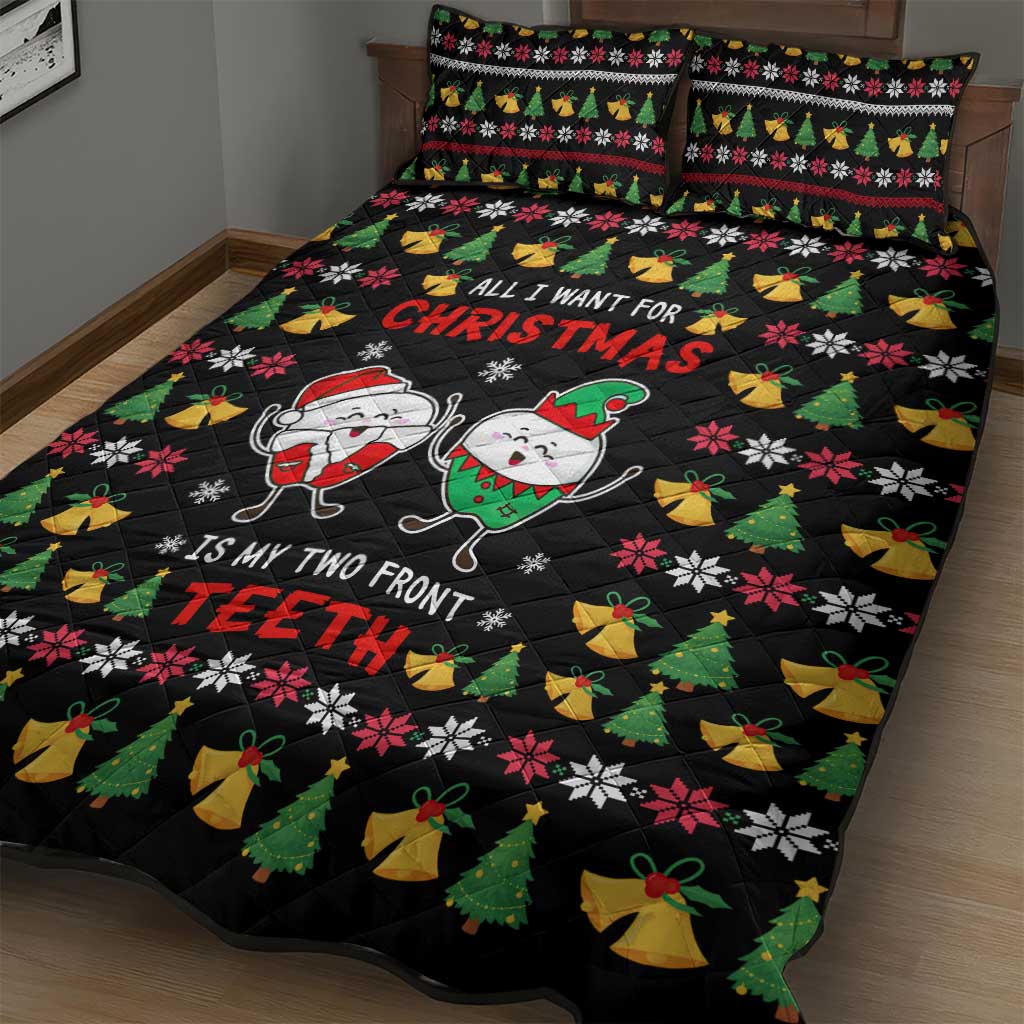 My Two Front Teeth Christmas Design Quilt Bed Set Xmas Holiday Patterns - Wonder Print Shop