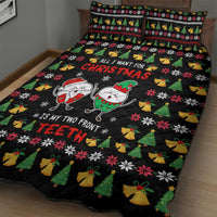 My Two Front Teeth Christmas Design Quilt Bed Set Xmas Holiday Patterns - Wonder Print Shop