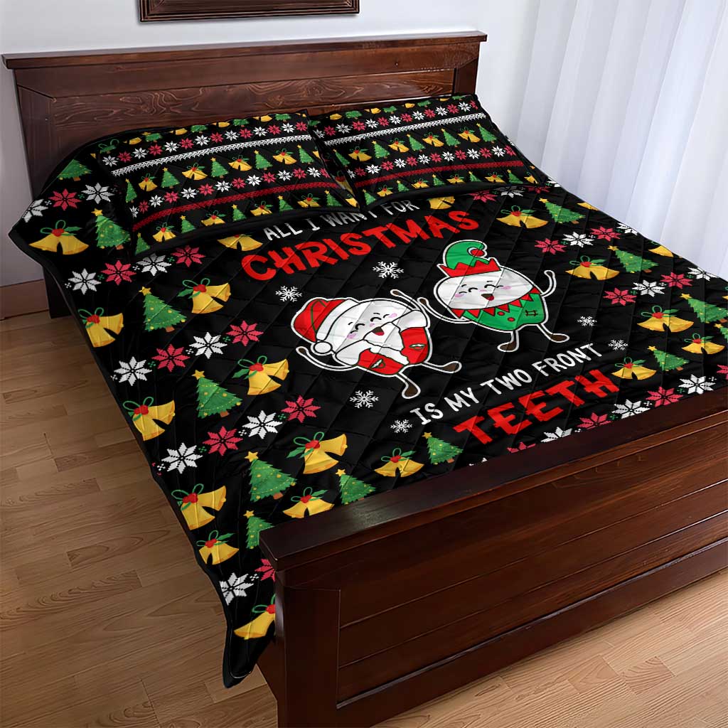 My Two Front Teeth Christmas Design Quilt Bed Set Xmas Holiday Patterns - Wonder Print Shop