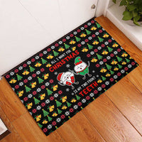 My Two Front Teeth Christmas Design Rubber Doormat Xmas Holiday Patterns - Wonder Print Shop