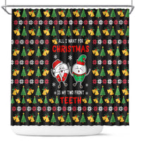 My Two Front Teeth Christmas Design Shower Curtain Xmas Holiday Patterns - Wonder Print Shop