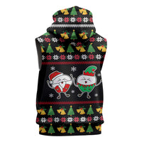 My Two Front Teeth Christmas Design Sleeveless Hoodie Xmas Holiday Patterns - Wonder Print Shop