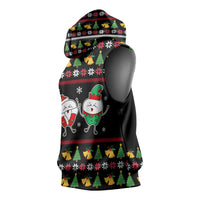 My Two Front Teeth Christmas Design Sleeveless Hoodie Xmas Holiday Patterns - Wonder Print Shop