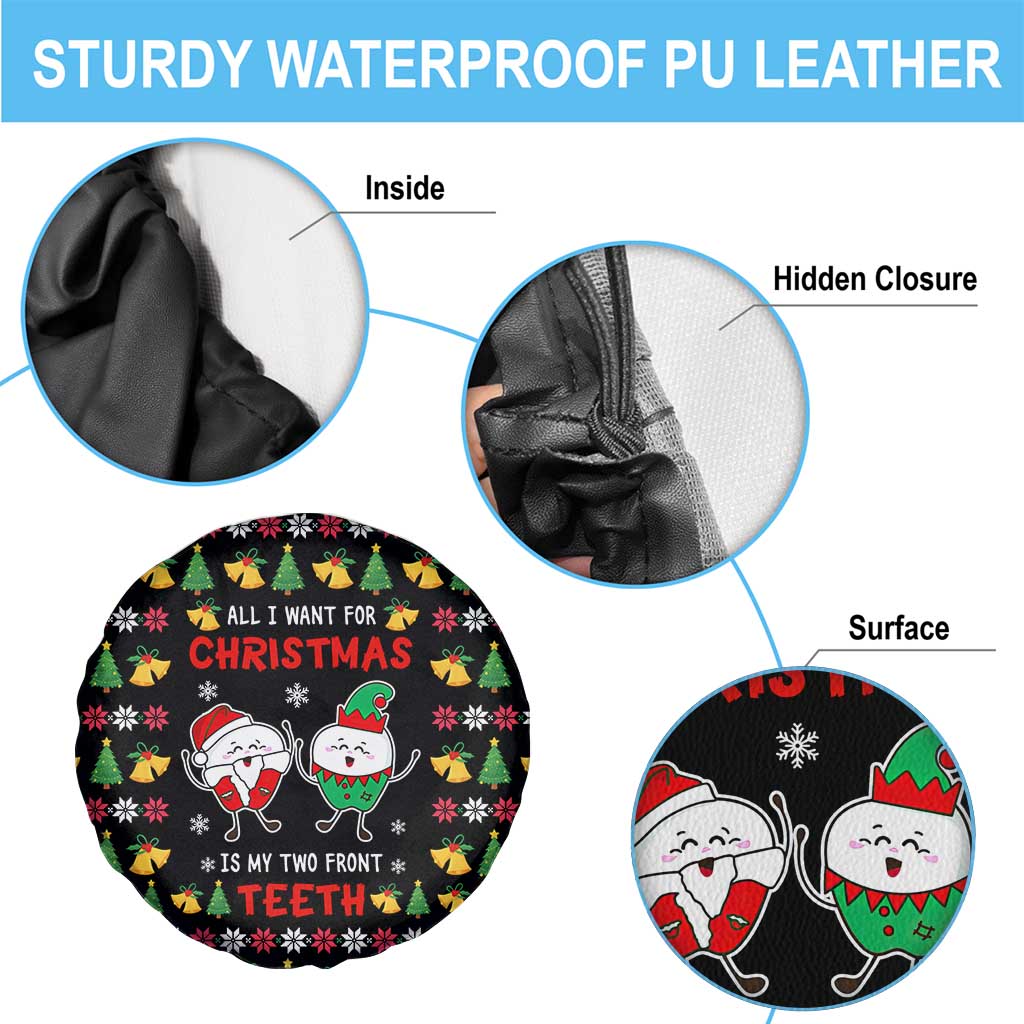 My Two Front Teeth Christmas Design Spare Tire Cover Xmas Holiday Patterns - Wonder Print Shop