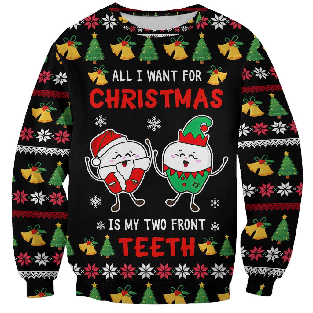 My Two Front Teeth Christmas Design Sweatshirt Xmas Holiday Patterns - Wonder Print Shop