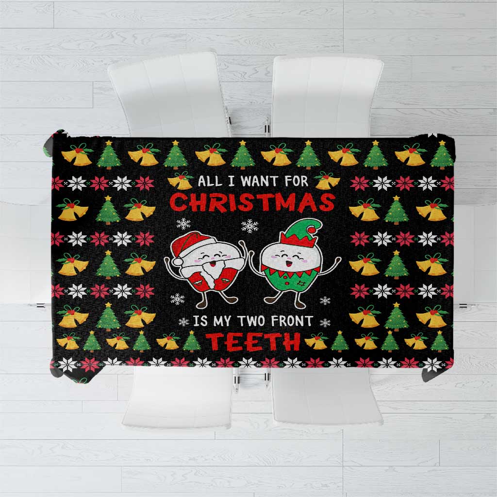 My Two Front Teeth Christmas Design Tablecloth Xmas Holiday Patterns - Wonder Print Shop