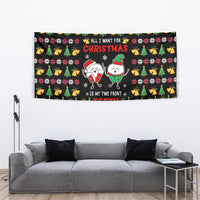 My Two Front Teeth Christmas Design Tapestry Xmas Holiday Patterns - Wonder Print Shop