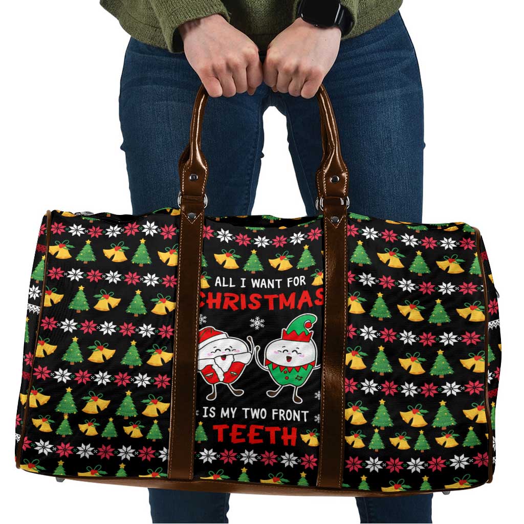 My Two Front Teeth Christmas Design Travel Bag Xmas Holiday Patterns - Wonder Print Shop