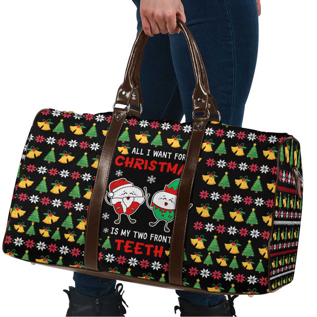 My Two Front Teeth Christmas Design Travel Bag Xmas Holiday Patterns - Wonder Print Shop