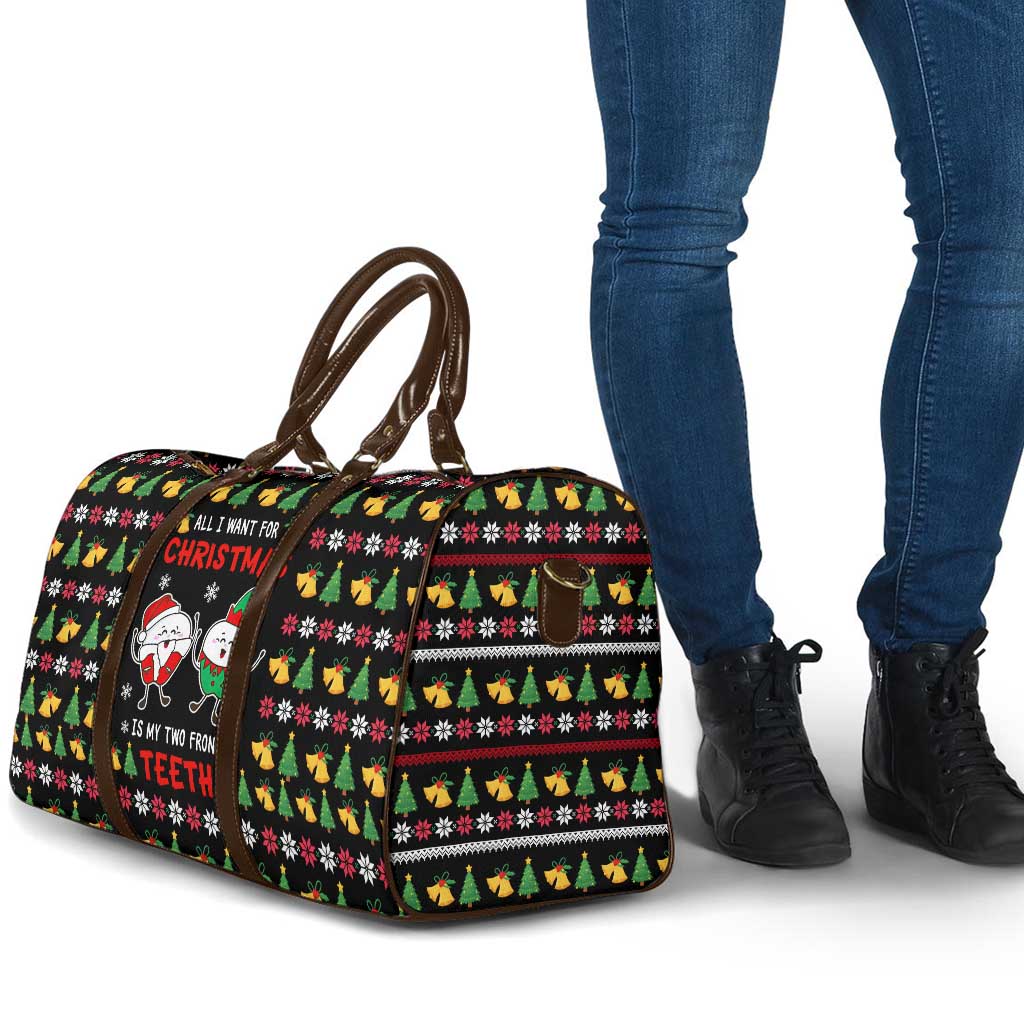 My Two Front Teeth Christmas Design Travel Bag Xmas Holiday Patterns - Wonder Print Shop