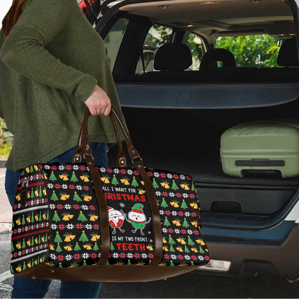 My Two Front Teeth Christmas Design Travel Bag Xmas Holiday Patterns - Wonder Print Shop