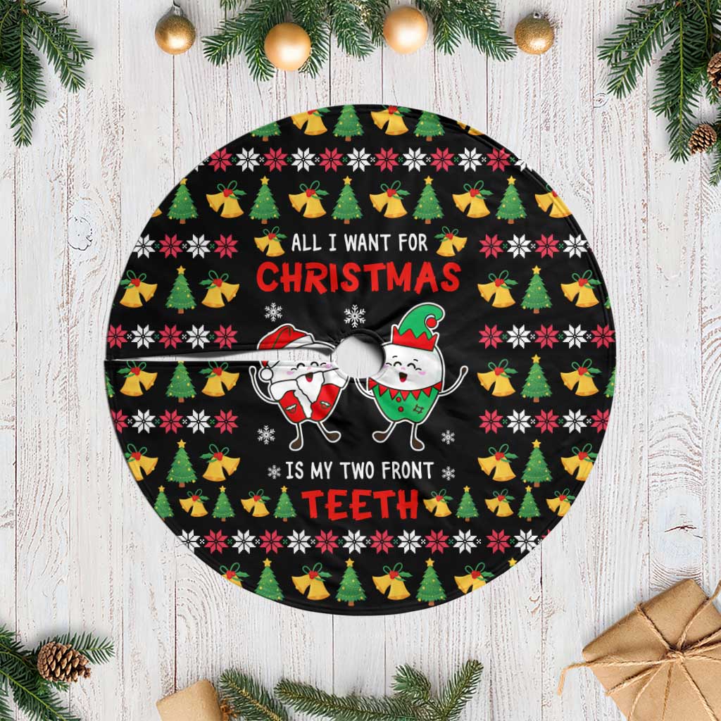 My Two Front Teeth Christmas Design Tree Skirt Xmas Holiday Patterns - Wonder Print Shop