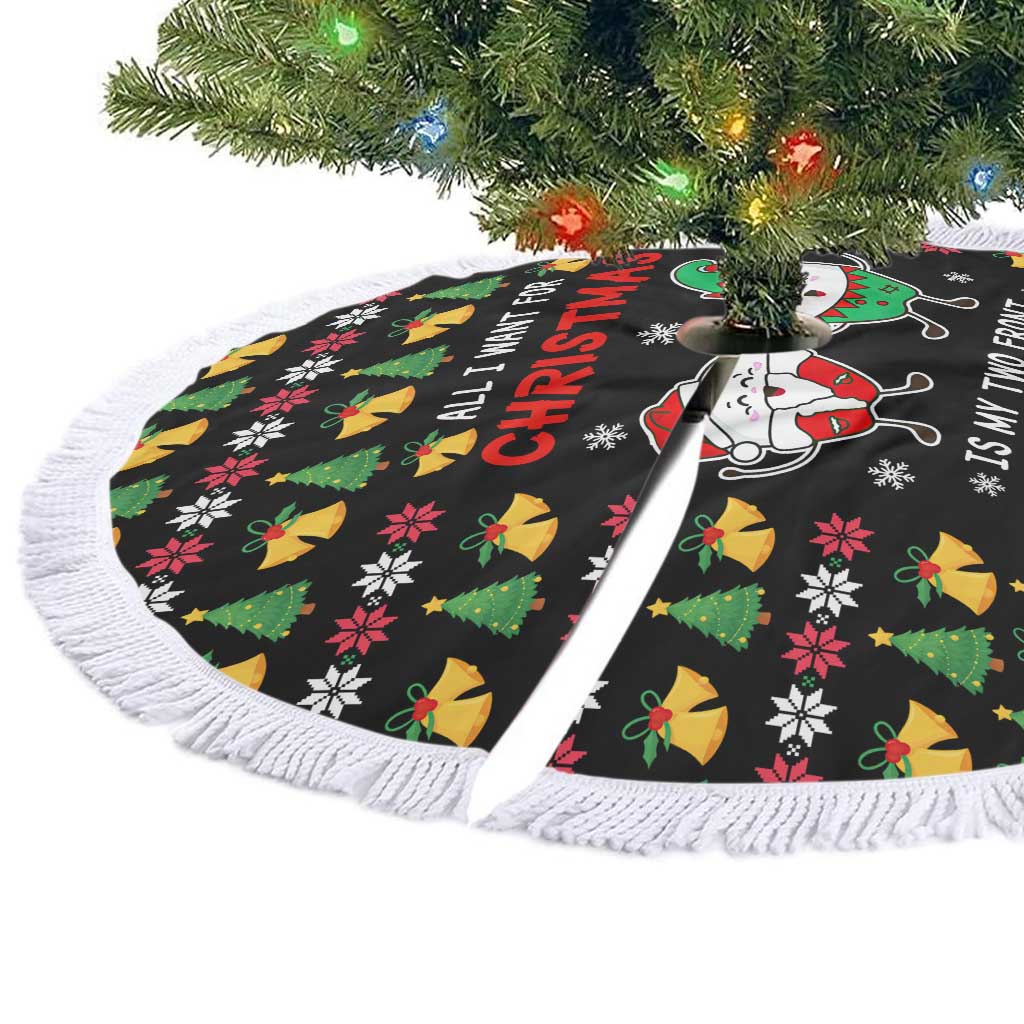 My Two Front Teeth Christmas Design Tree Skirt Xmas Holiday Patterns - Wonder Print Shop