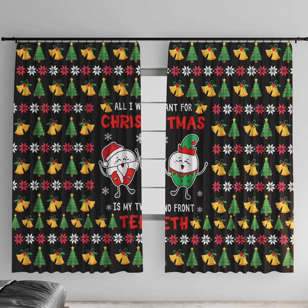 My Two Front Teeth Christmas Design Window Curtain Xmas Holiday Patterns - Wonder Print Shop
