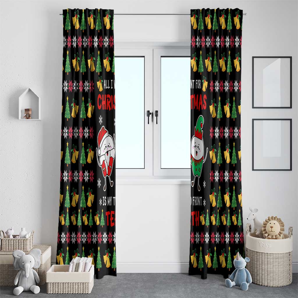 My Two Front Teeth Christmas Design Window Curtain Xmas Holiday Patterns - Wonder Print Shop