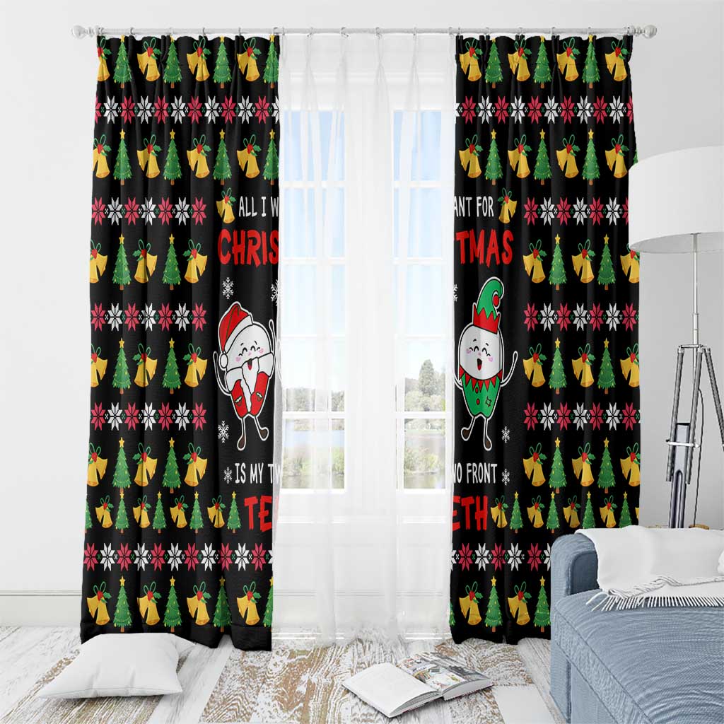 My Two Front Teeth Christmas Design Window Curtain Xmas Holiday Patterns - Wonder Print Shop