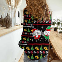 My Two Front Teeth Christmas Design Women Casual Shirt Xmas Holiday Patterns - Wonder Print Shop