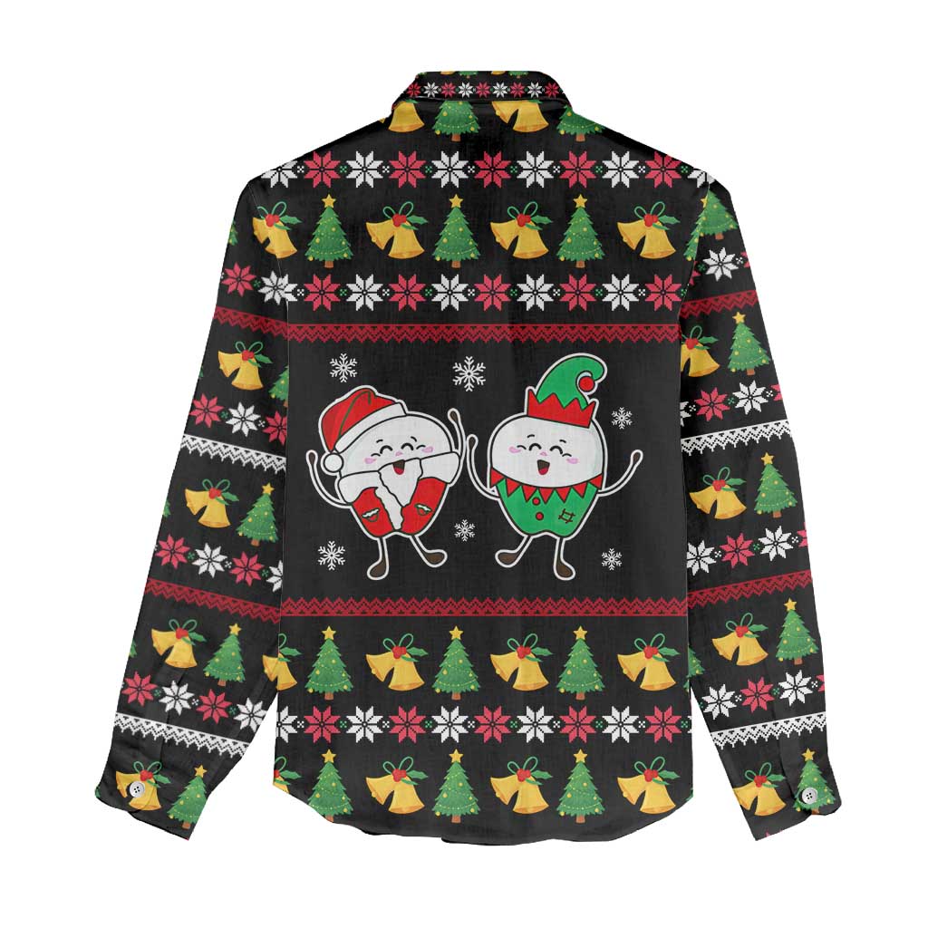 My Two Front Teeth Christmas Design Women Casual Shirt Xmas Holiday Patterns - Wonder Print Shop