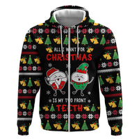 My Two Front Teeth Christmas Design Zip Hoodie Xmas Holiday Patterns - Wonder Print Shop