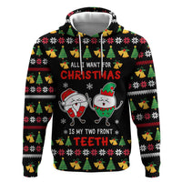 My Two Front Teeth Christmas Design Zip Hoodie Xmas Holiday Patterns - Wonder Print Shop