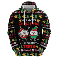 My Two Front Teeth Christmas Design Zip Hoodie Xmas Holiday Patterns - Wonder Print Shop