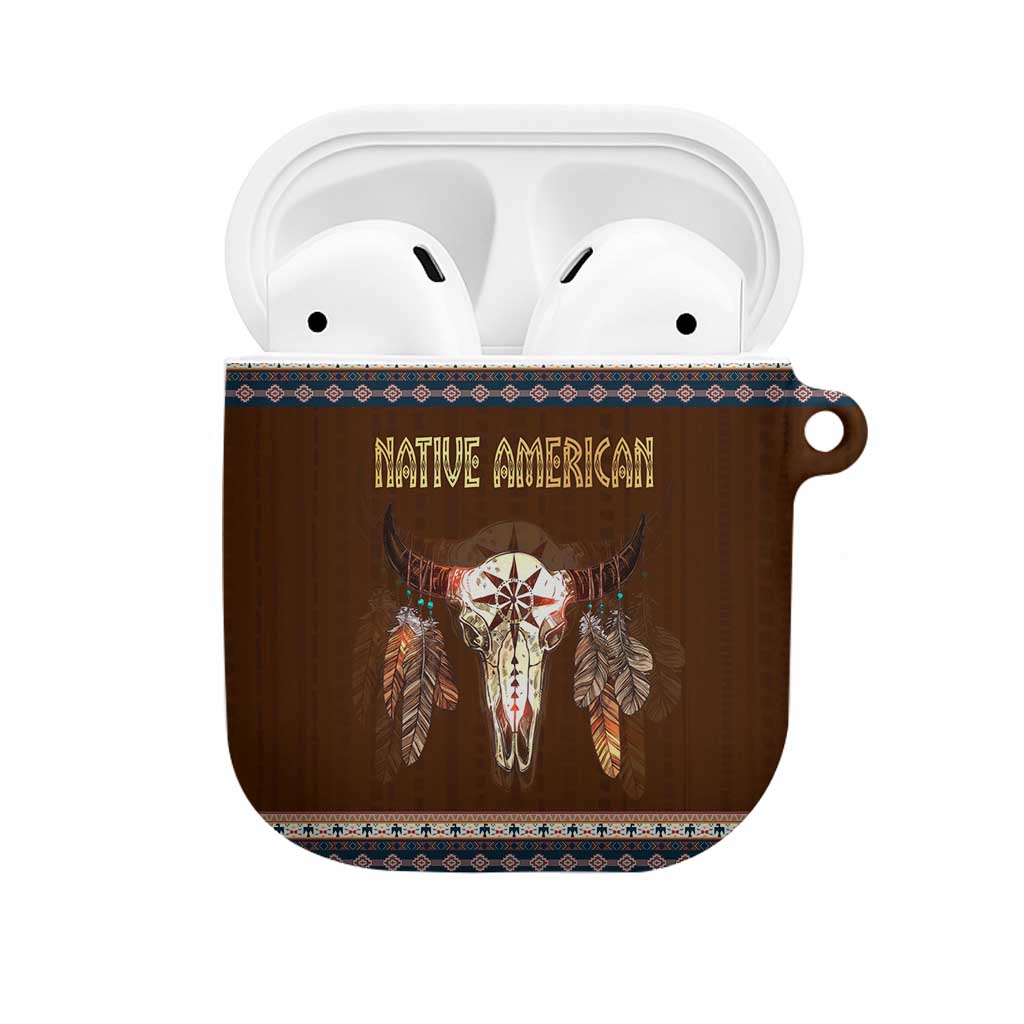 Native Skull Christmas Design AirPods Case Xmas Holiday Patterns - Wonder Print Shop