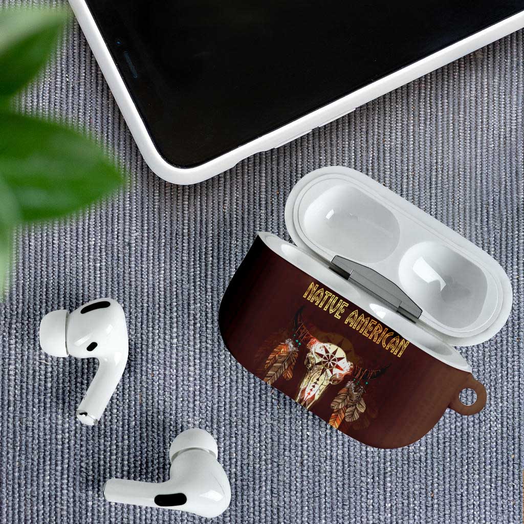 Native Skull Christmas Design AirPods Case Xmas Holiday Patterns - Wonder Print Shop