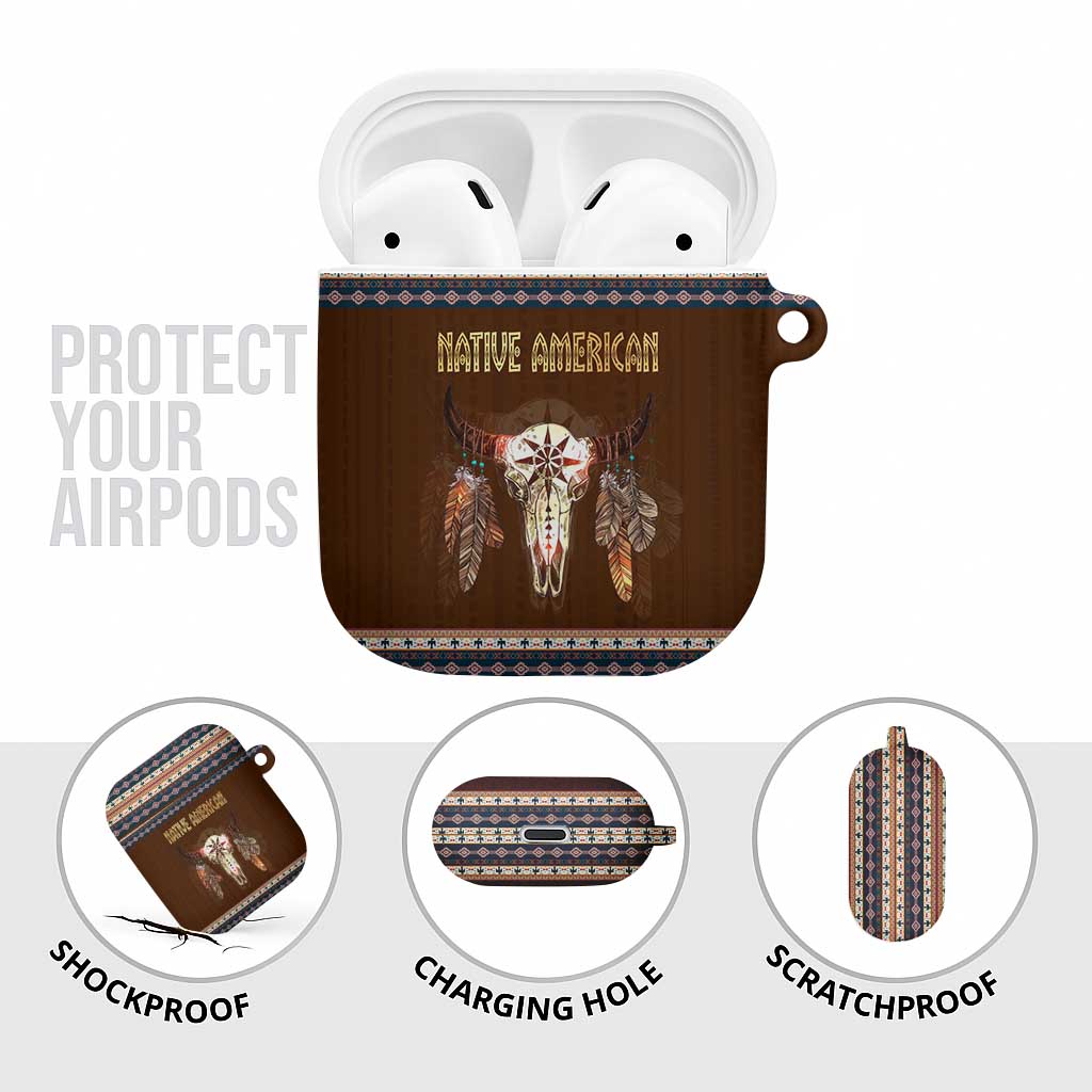 Native Skull Christmas Design AirPods Case Xmas Holiday Patterns - Wonder Print Shop
