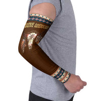 Native Skull Christmas Design Arm Sleeves Xmas Holiday Patterns - Wonder Print Shop